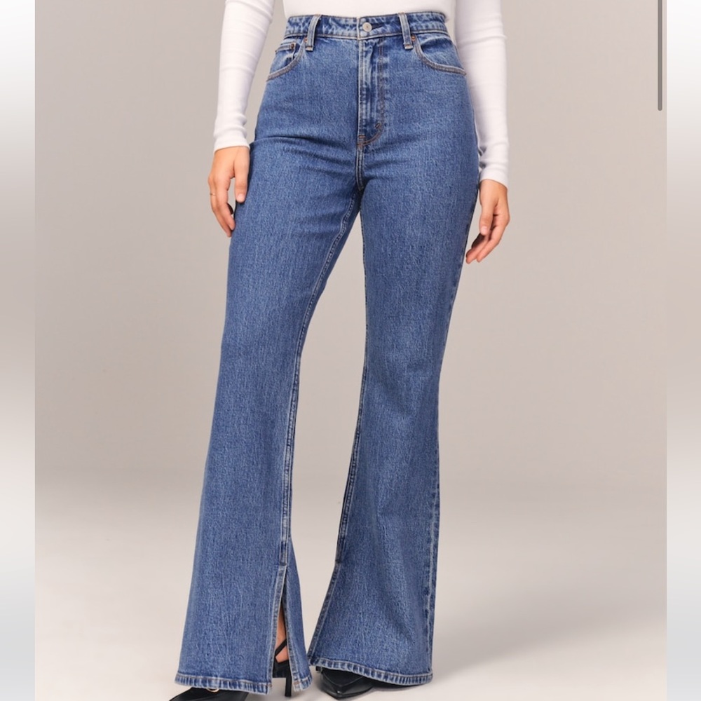 Abercrombie curve love high rise vintage flare jean